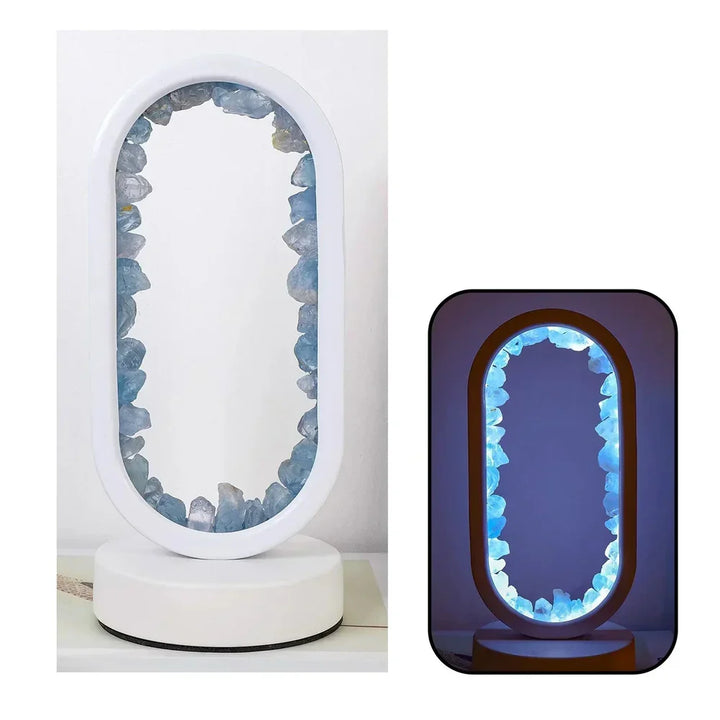 Handmade Amethyst Lamp - Serenith-Celestite White-State of Style