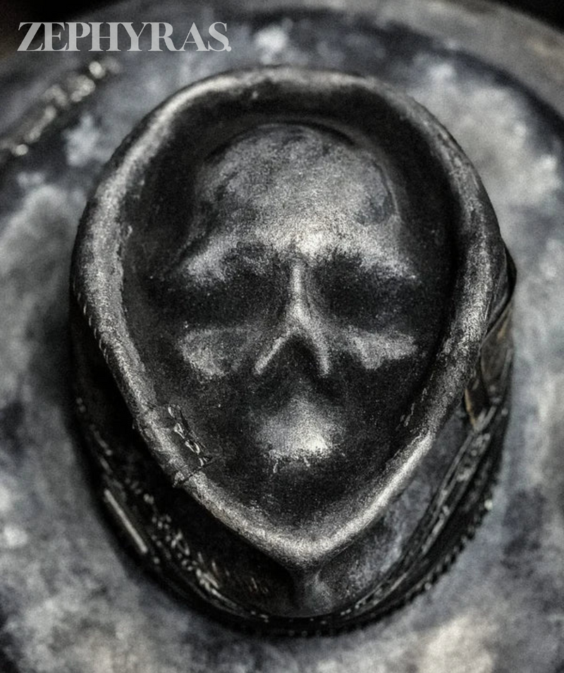 Handmade Skull Hat - Raven-State of Style