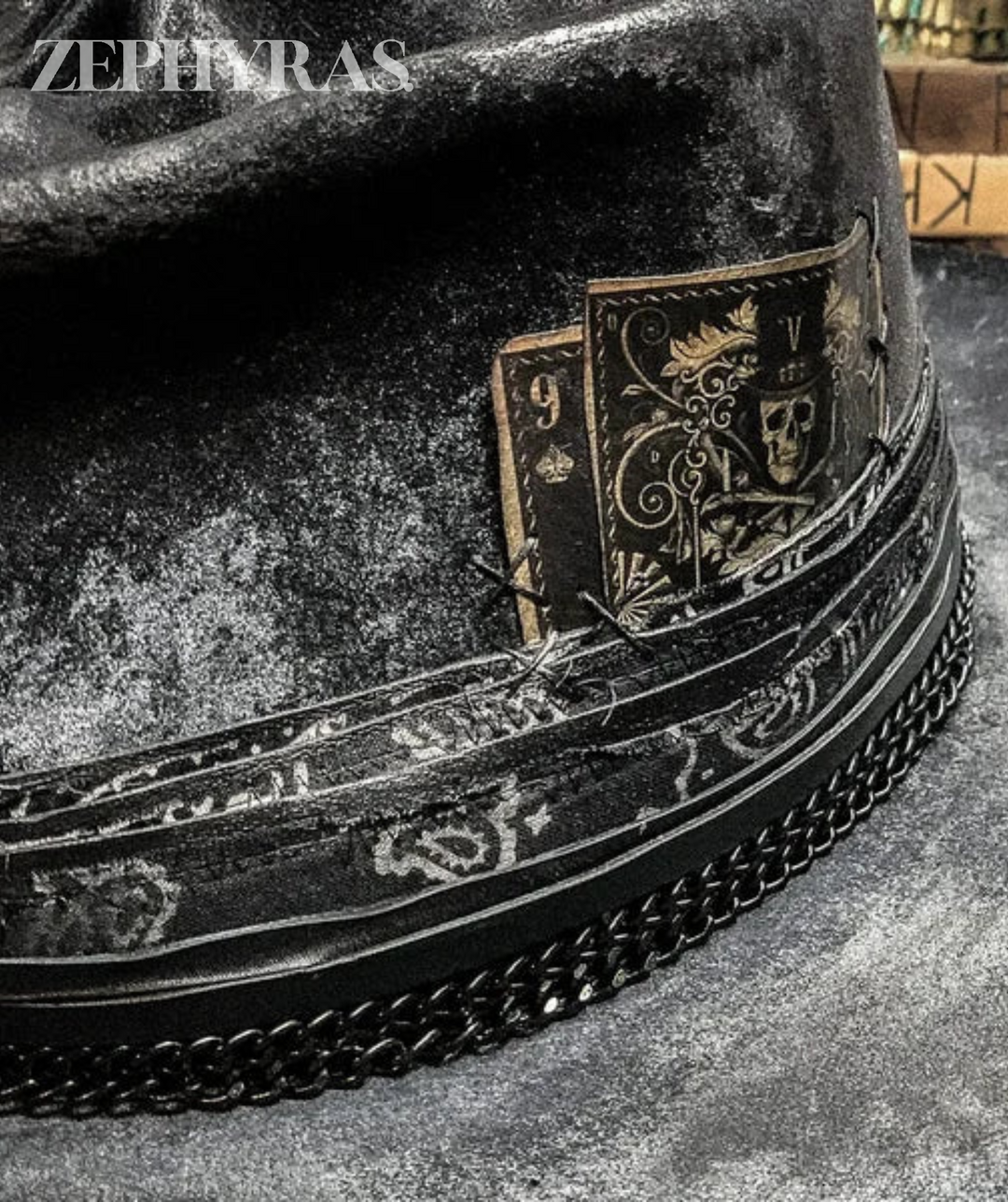 Handmade Skull Hat - Raven-State of Style
