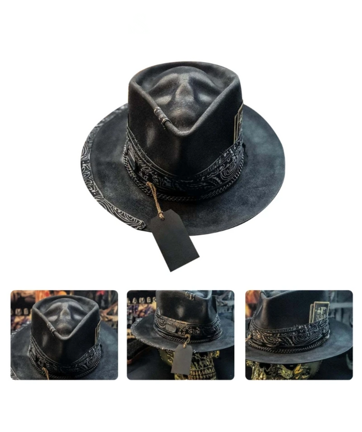 Handmade Skull Hat - Raven-State of Style