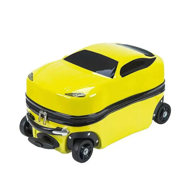 Hard-shell children's suitcase with car design – Turin-Yellow-State of Style