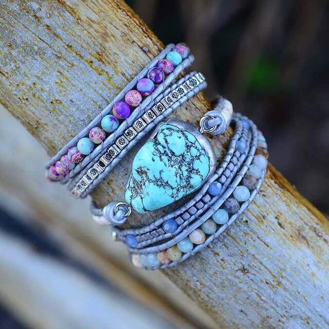 Healing Turquoise Wrap Bracelet - Amara-State of Style