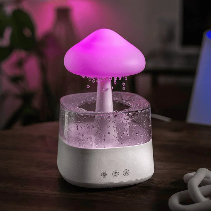 Humidifier with Night Light and Aromatherapy - AromaGlow-White-State of Style