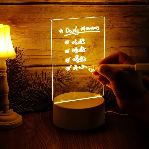 Illuminated Magic Notepad - GlowPad-Warm Light (Light Without a Switch) +Wipe+Open-State of Style