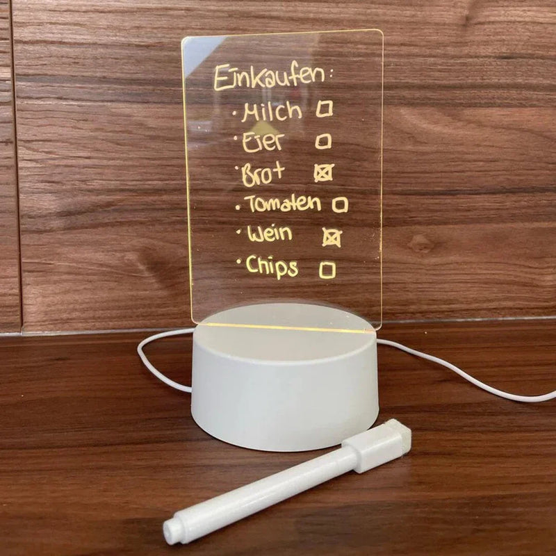 Illuminated Magic Notepad - GlowPad-Warm Light (Light Without a Switch) +Wipe+Open-State of Style