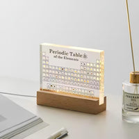 Illuminated Periodic Table with Real Elements - Elementa-State of Style