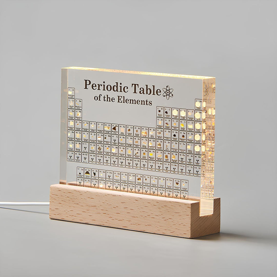 Illuminated Periodic Table with Real Elements - Elementa-State of Style