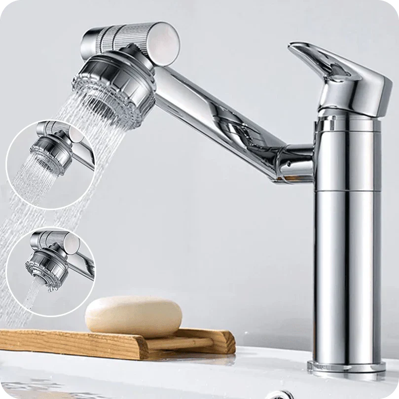 Innovative Bathroom Tap - TwistFlow-Silver-State of Style