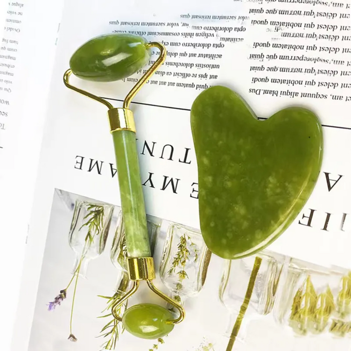 Instant Glow Gua Sha & Jade Roller Set-Groen-State of Style