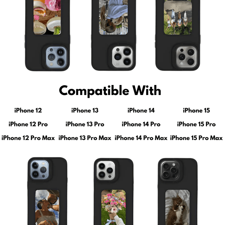 Interactive Photo iPhone Case - PixelShell-Black-iPhone 15-State of Style
