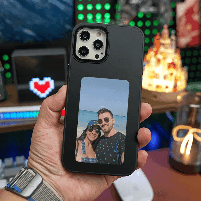 Interactive Photo iPhone Case - PixelShell-Black-iPhone 15-State of Style
