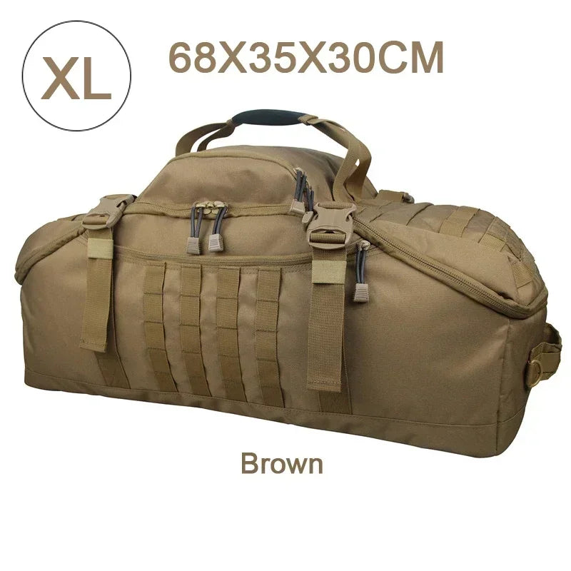 Large Tactical Duffel Bag and Backpack - TrailTrek Duffle-M-Black-State of Style