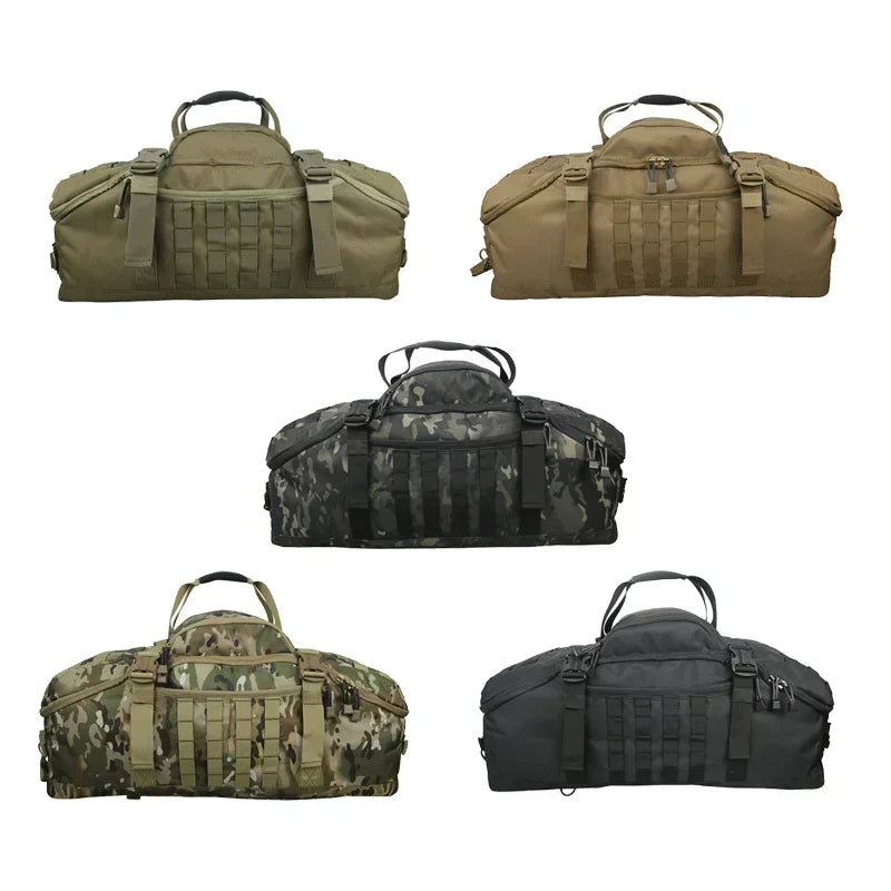 Large Tactical Duffel Bag and Backpack - TrailTrek Duffle-M-Black-State of Style