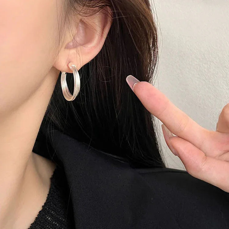 Layered Lines Hoops - Amelie-State of Style