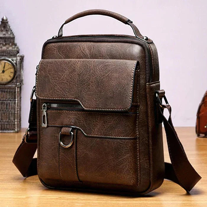 Leather Shoulder Bag - EleganceLuxe-Dark Brown-State of Style