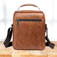 Leather Shoulder Bag - EleganceLuxe-Light Brown-State of Style