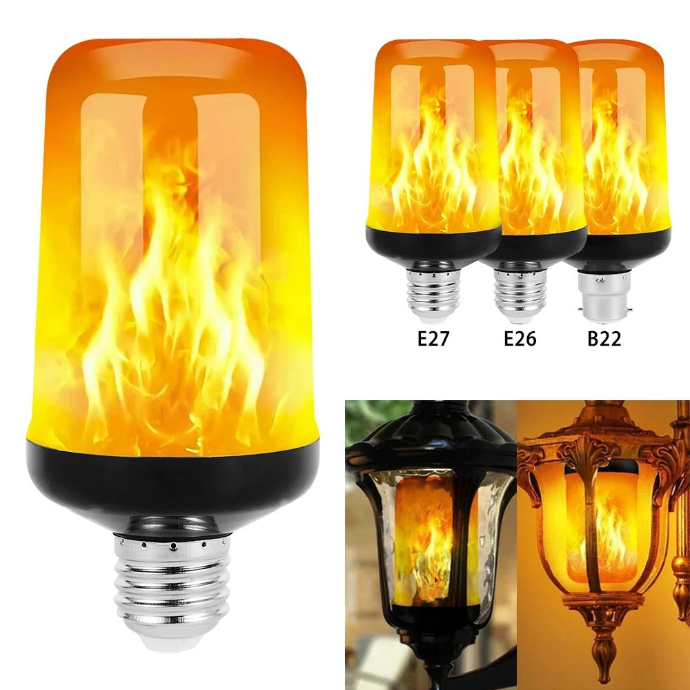 LED FLAME LIGHT PARTY LAMP - 4 MODES SIMULATING FIRE-E14 3Modes A-State of Style