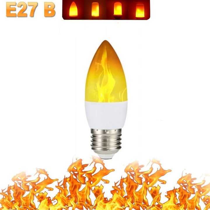 LED FLAME LIGHT PARTY LAMP - 4 MODES SIMULATING FIRE-E14 3Modes A-State of Style