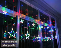 LED Star Garland - StarryGlow-Button Control-Changing-State of Style