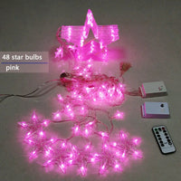 LED Star Garland - StarryGlow-Button Control-Warm/White-State of Style