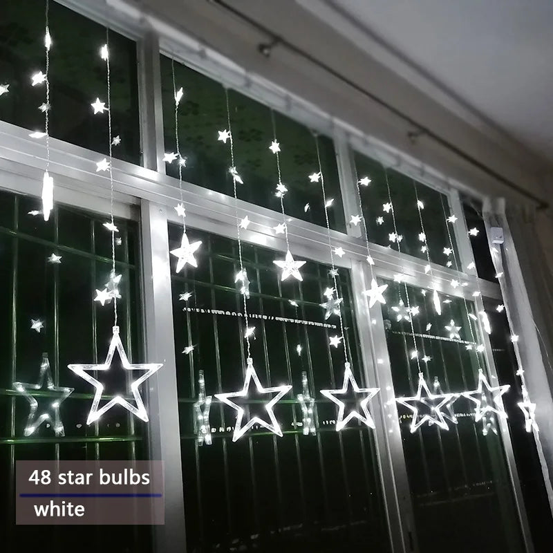 LED Star Garland - StarryGlow-Button Control-Warm/White-State of Style
