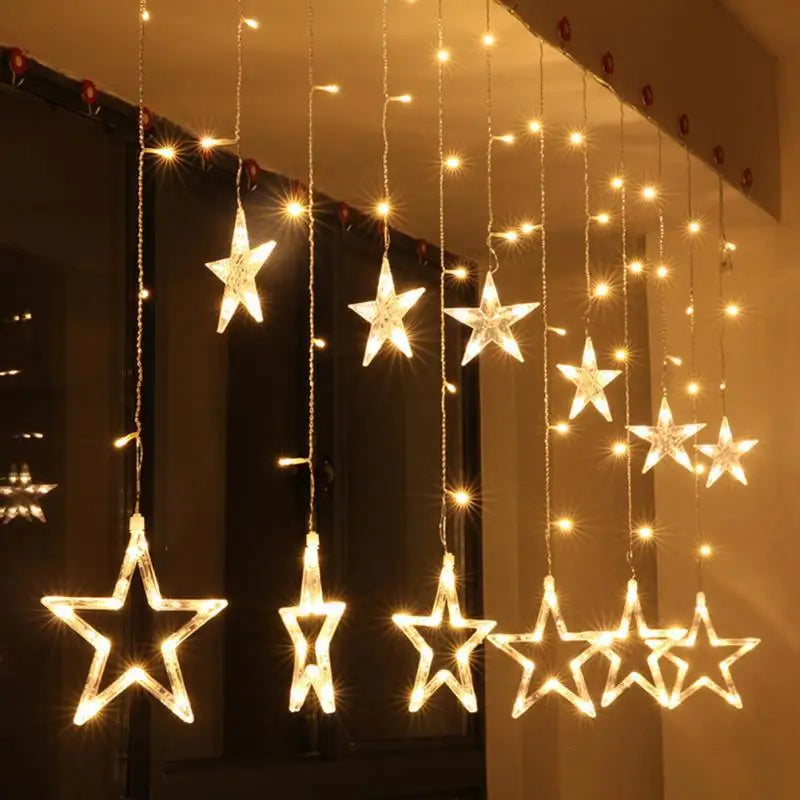 LED Star Garland - StarryGlow-Button Control-Warm/White-State of Style