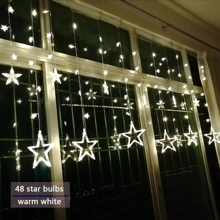 LED Star Garland - StarryGlow-Button Control-Warm/White-State of Style