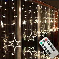 LED Star Garland - StarryGlow-Button Control-Warm/White-State of Style