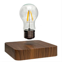 Levitating Light Bulb with Walnut Wood Base - LevitaLux-Circle-State of Style
