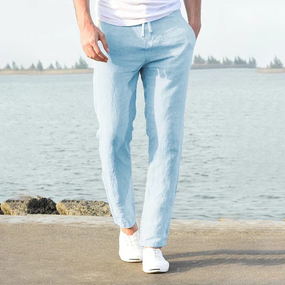 Linen Pants for Men - Brian-Blue-S-State of Style