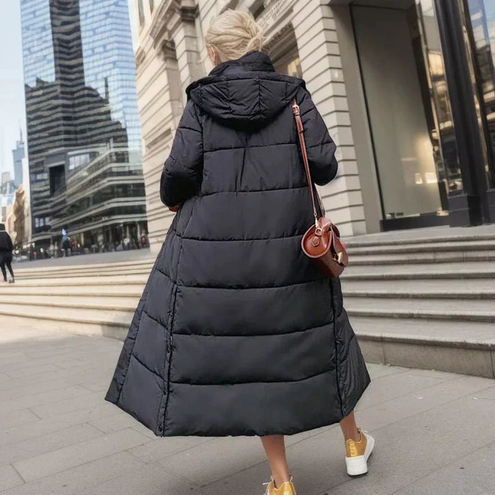 Long Women's Winter Coat - Isabella-Black-S-State of Style
