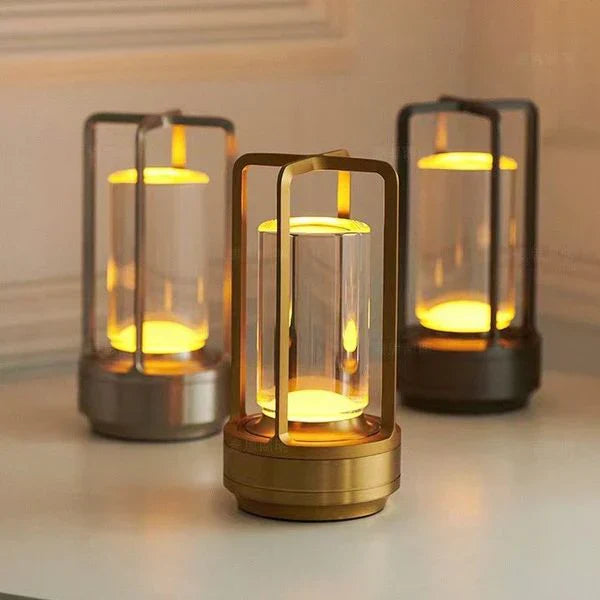 Luxe Crystal Table Lamp - LumiCrystal-Gold-State of Style