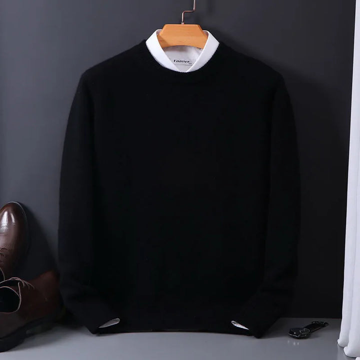 Luxurious Cashmere Sweater for Men - Oliver-Black-S-State of Style
