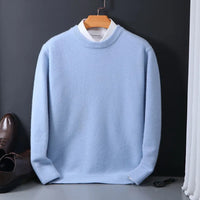 Luxurious Cashmere Sweater for Men - Oliver-Light Blue-S-State of Style