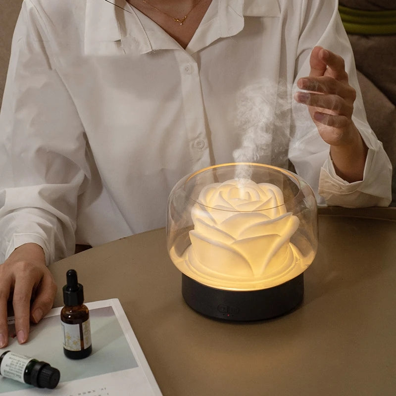 Luxury Aroma Diffuser with LED lighting - AromaGlow-White-Iceberg-State of Style
