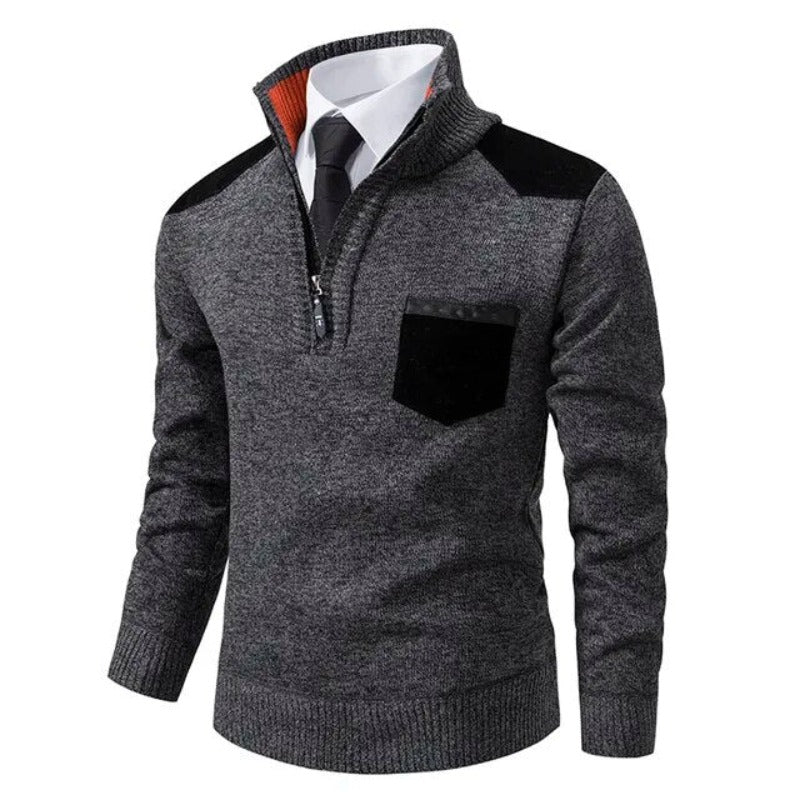 Luxury Cashmere Men's Pullover - Archer-Dark Grey-M-State of Style