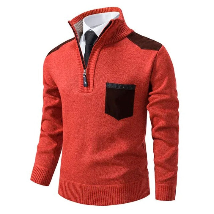 Luxury Cashmere Men's Pullover - Archer-Orange-M-State of Style