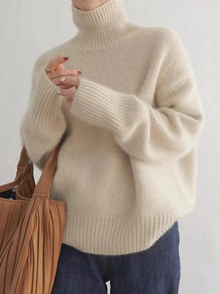 Luxury Ladies Turtleneck - Elara-Beige-S-State of Style