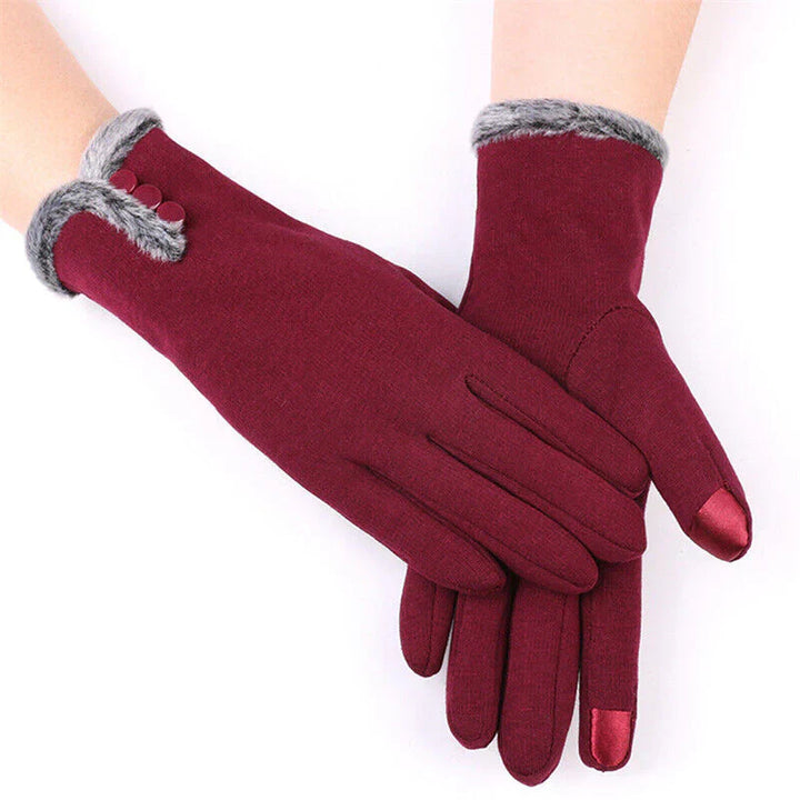 Luxury Touchscreen Gloves - Elise-Red A-State of Style