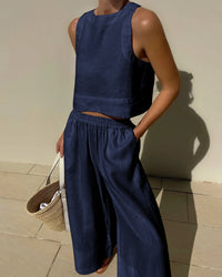 Luxury Two-Piece Set - Celeste-Marine Blue-S-State of Style