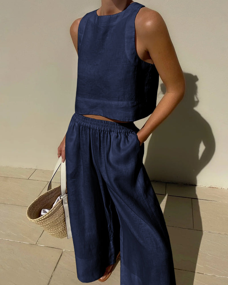 Luxury Two-Piece Set - Celeste-Marine Blue-S-State of Style