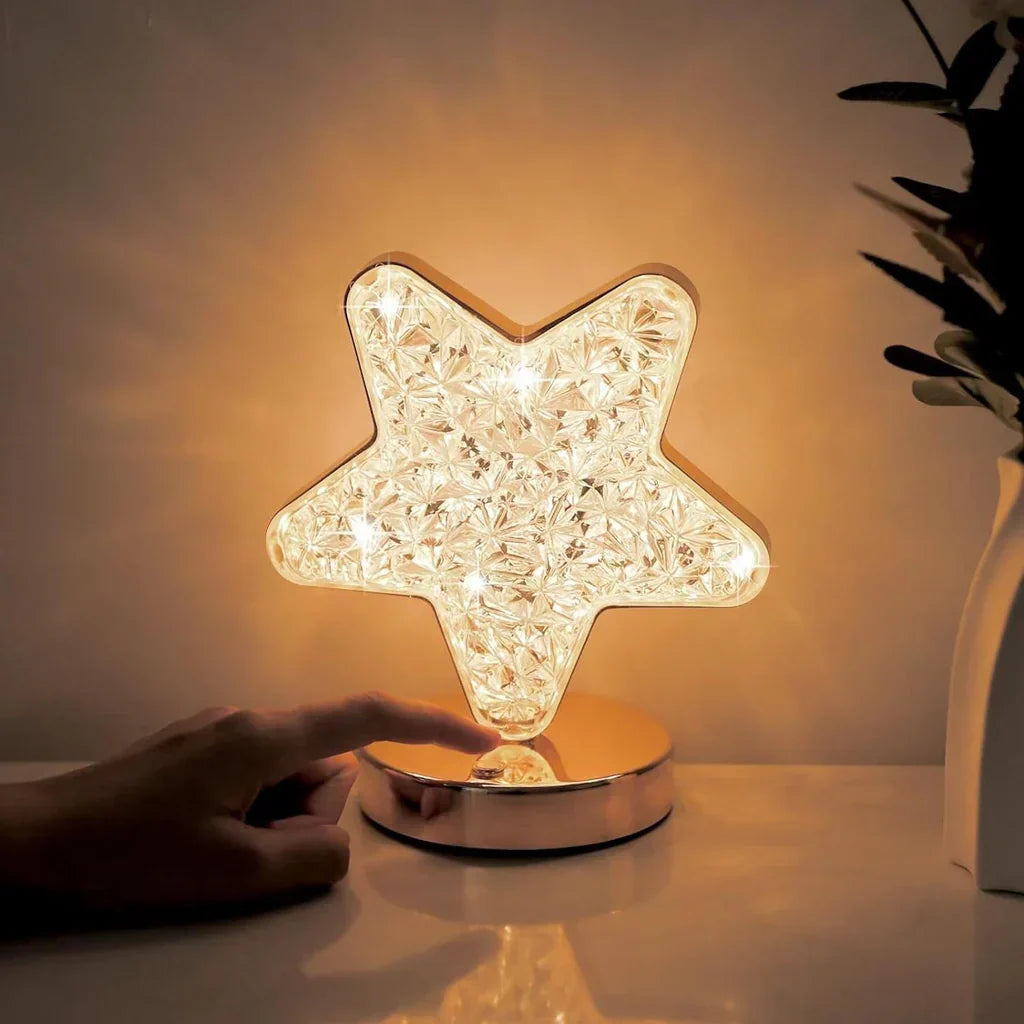 Magical Crystal Table Lamp with Dimming Function - Celestia-Star-State of Style