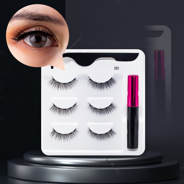MagicLashes | Reusable Magnetic Eyelashes-3 Pair 01-State of Style