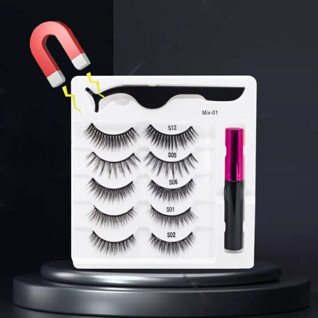 MagicLashes | Reusable Magnetic Eyelashes-5 Pair Mix 01-State of Style