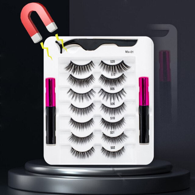 MagicLashes | Reusable Magnetic Eyelashes-7 Pair Mix 01-State of Style