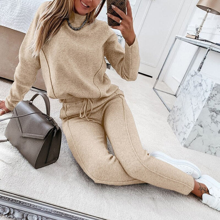 MarissasPak | Women's Drawstring Tracksuit-Apricot-S-State of Style