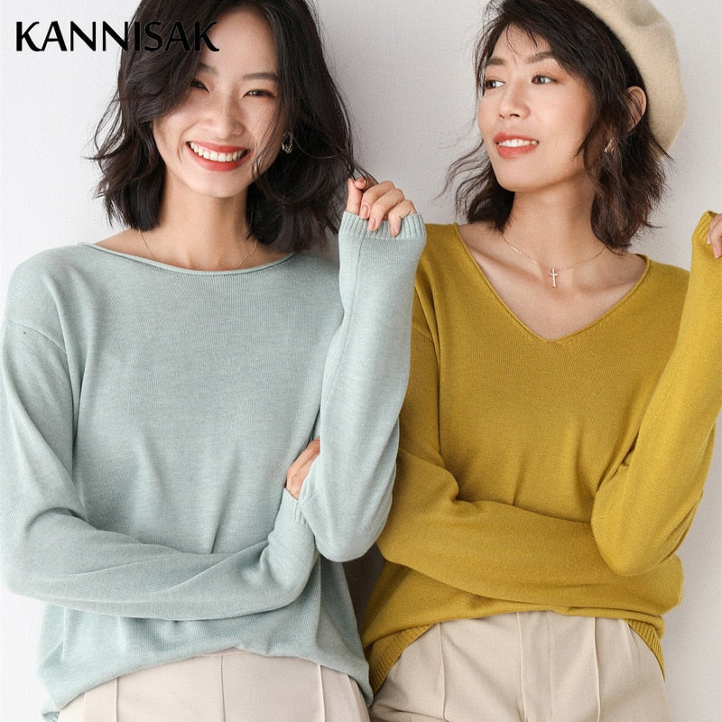 MarliesShirt | Women's Basic Sweater-White-S-State of Style