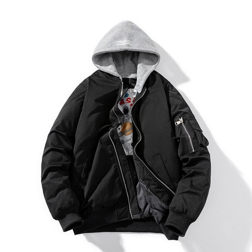 MartJacket | Men's Bomber Jacket-Black Thin-M-State of Style