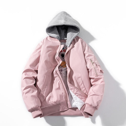 MartJacket | Men's Bomber Jacket-Pink Thick-M-State of Style