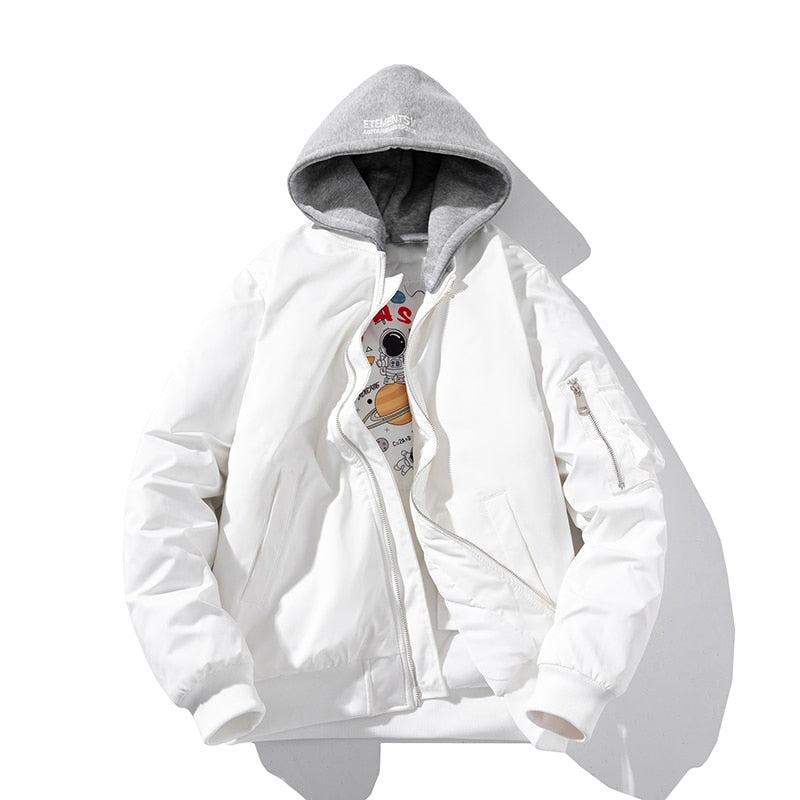 MartJacket | Men's Bomber Jacket-White Thick-L-State of Style